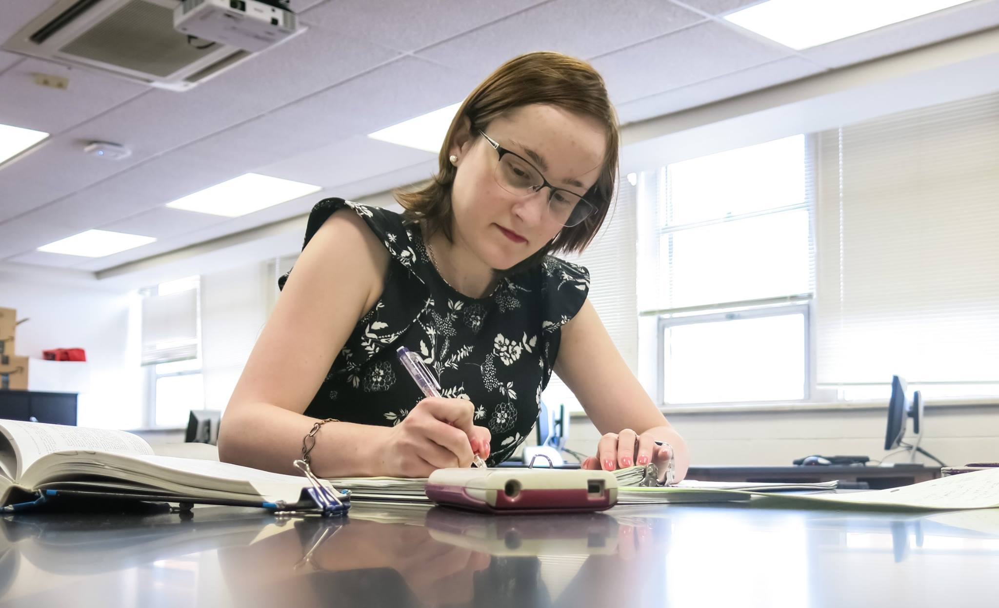 Student studying