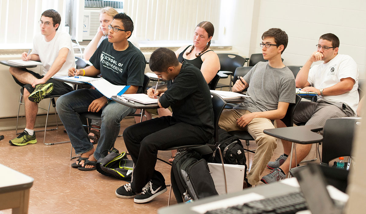 students in class