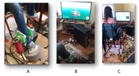 Typical in-home custom game-based therapy system